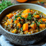 butternut squash lentil stew gluten free vegan recipe