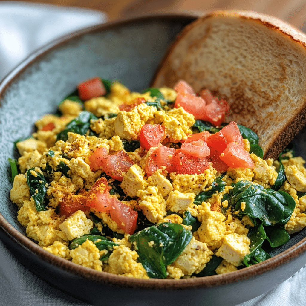 tofu scramble gluten free vegan breakfast quick