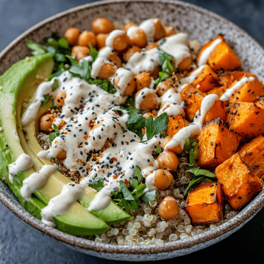 Gluten-free vegan quinoa bowl