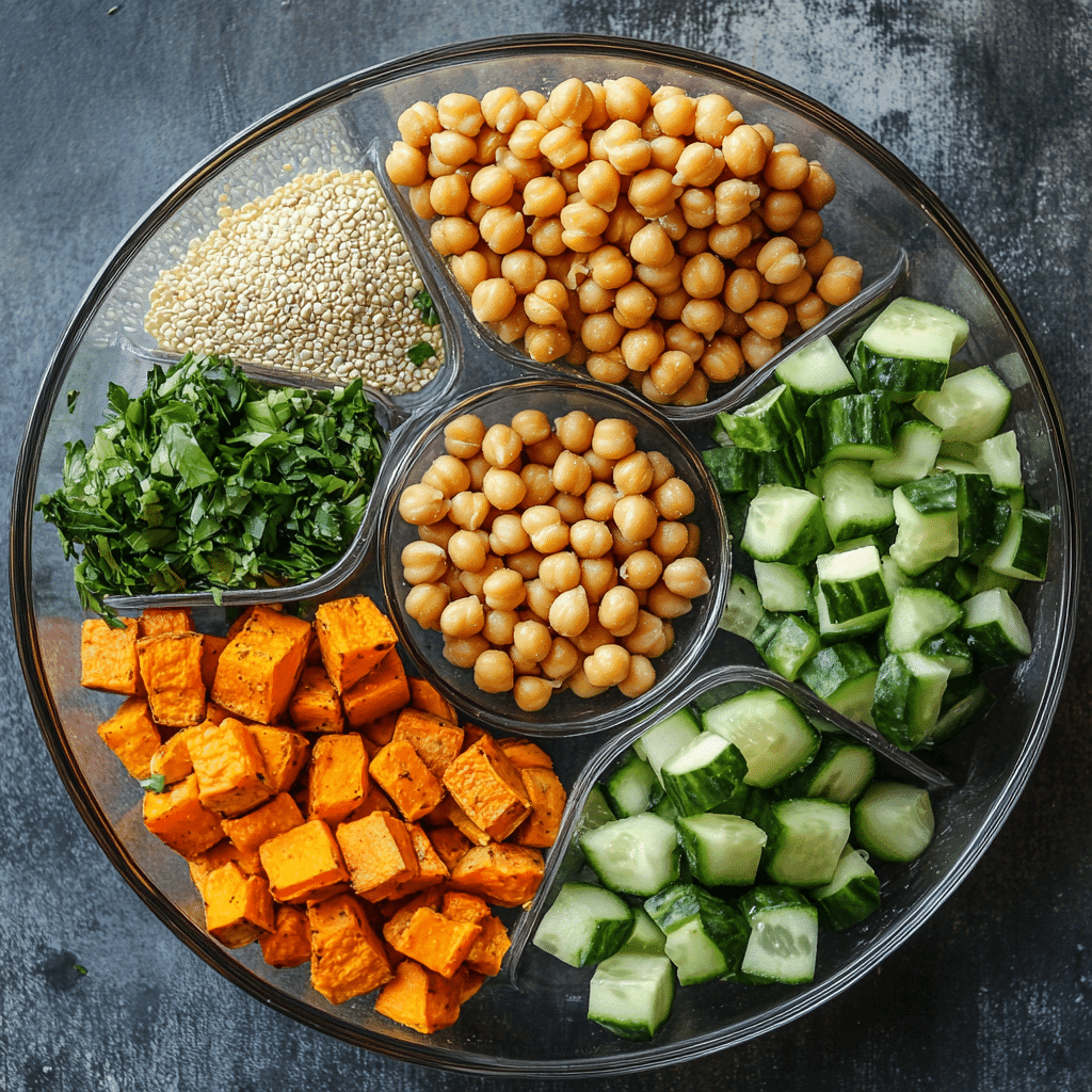 chickpea quinoa salad gluten free vegan recipe card