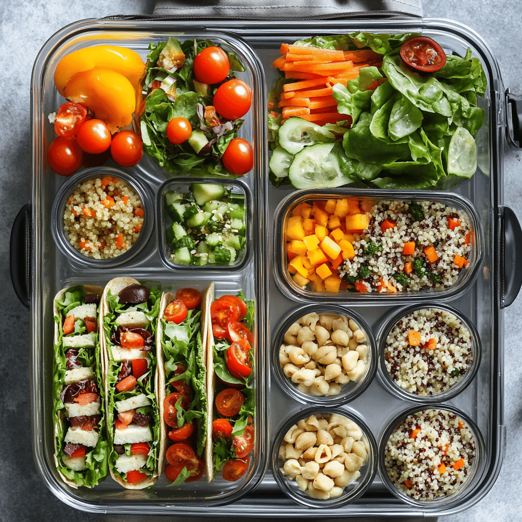 gluten free vegan lunch containers packed