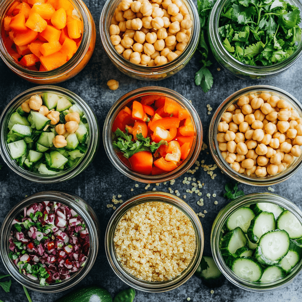 ingredients for gluten free vegan lunches