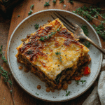Lentil Moussaka with Cashew Béchamel