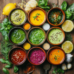 Recipe card for creamy gluten-free vegan Caesar dressing